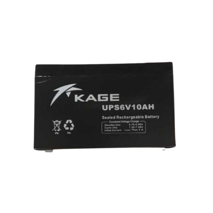 KAGE ELE6301 BATTERY/UPS 6V 10AMP( 10PC PER BOX)