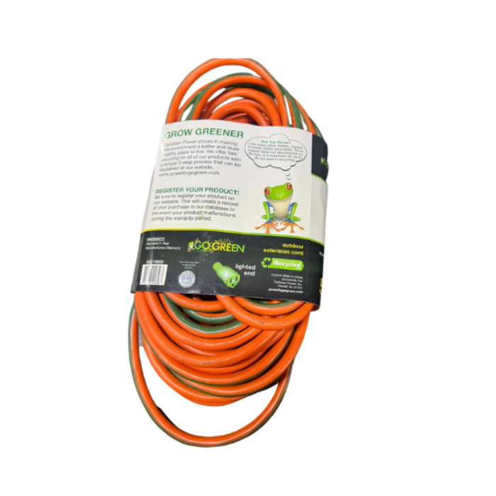GOGREEN ELE8816 EXTENSION CORD/DROP -ORANGE 50FT 14/3 EC-5014