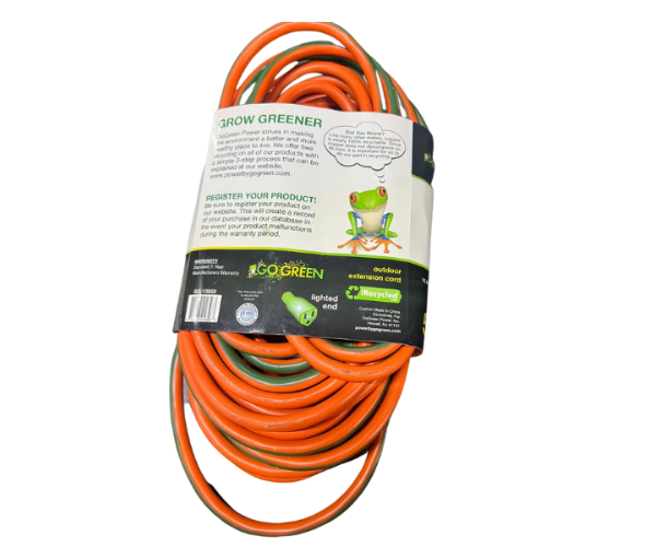 GOGREEN ELE8816 EXTENSION CORD/DROP -ORANGE 50FT 14/3 EC-5014