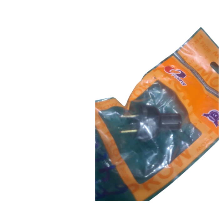 ELE6460 PLUG/FLAT 2 PIN-RUBBER