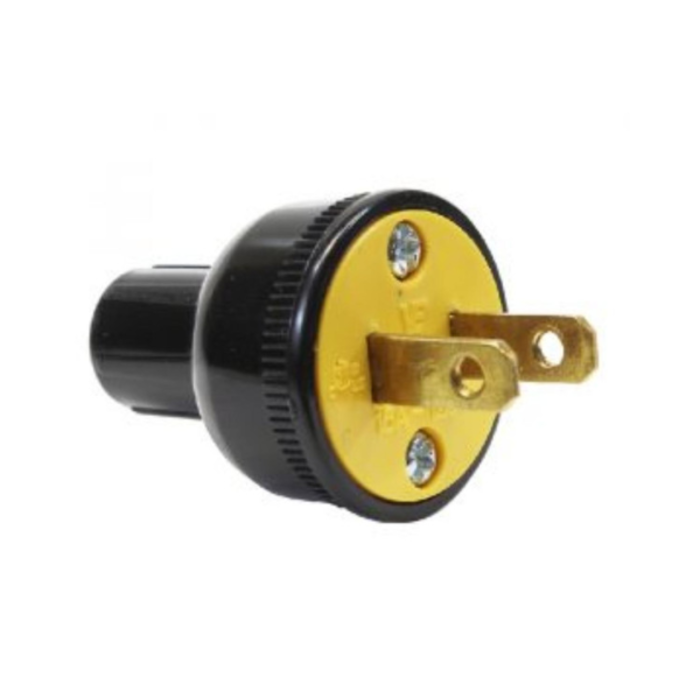ELE6460 PLUG/FLAT 2 PIN-RUBBER