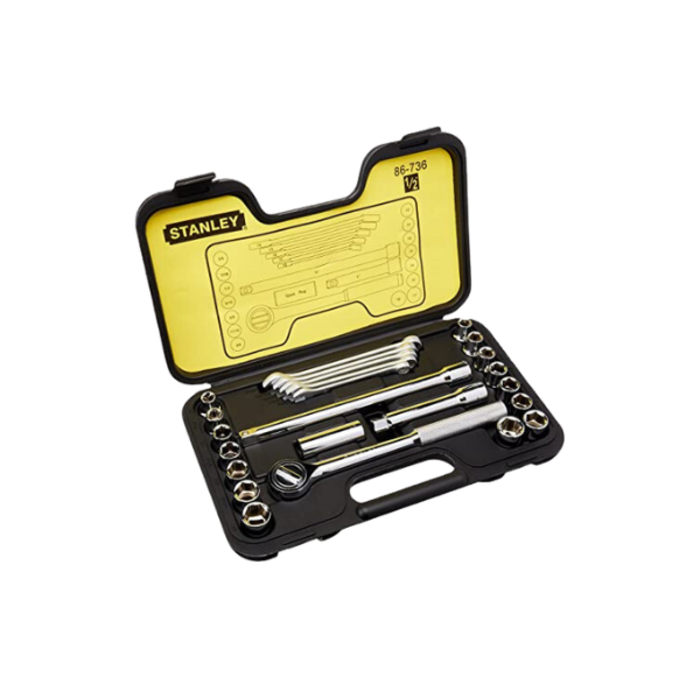 STANLEY HAR0086 SOCKET & WRENCH SET 1/2" DR 25PC 86-736