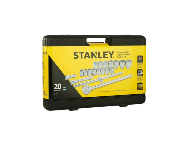 STANLEY HAR0098 // STANLEY 19 Pcs 3/4 INCH Sq. DRIVE 12 PT METRIC SOCKET SET, 89-101 ( 22MM-50MM)