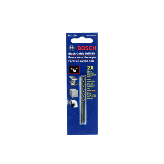 BOSCH HAR0344 BIT-DRILL 1/8" BLACK OXIDE BL2135