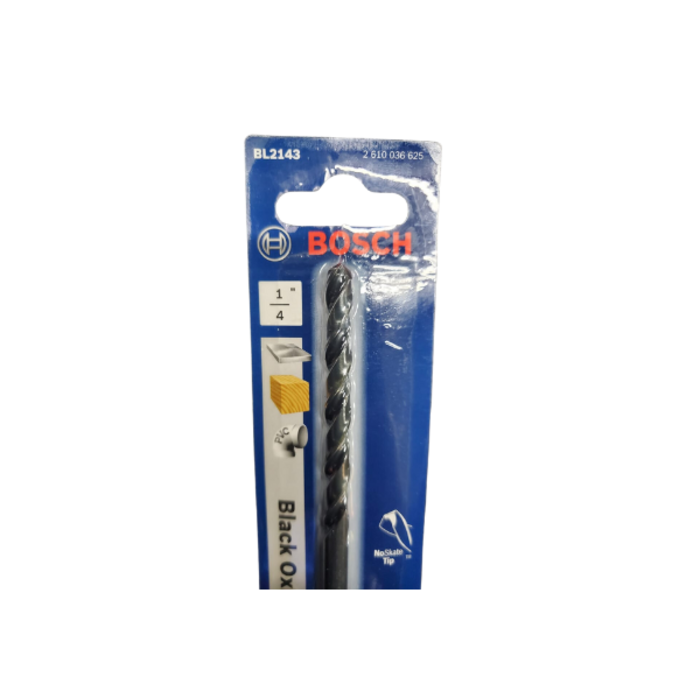 BOSCH HAR0347 BIT-DRILL 1/4" BLACK OXIDE BL2143