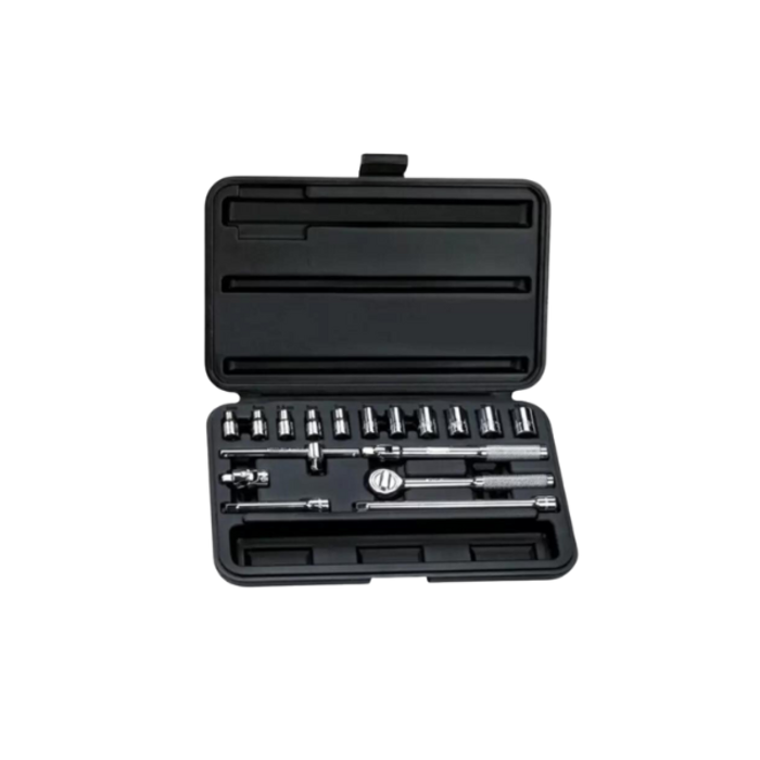 STANLEY HAR0397 SOCKET SET 1/4" DRIVE 18PCS 6PT MET 86-117