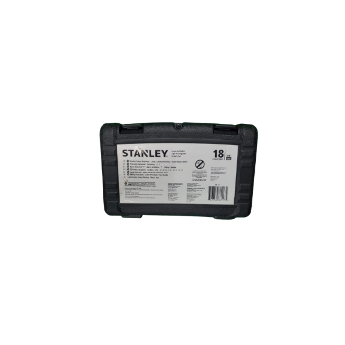 STANLEY HAR0397 SOCKET SET 1/4" DRIVE 18PCS 6PT MET 86-117