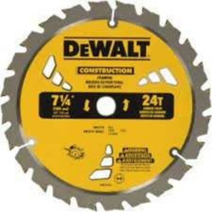DEWALT HAR0532 BLADE/CIR.SAW 7 1/4" 24T