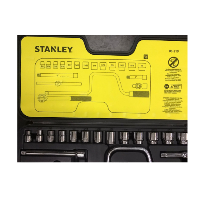 STANLEY HAR0539 SOCKET SET SAE 3/8" SET 20PS 86-210