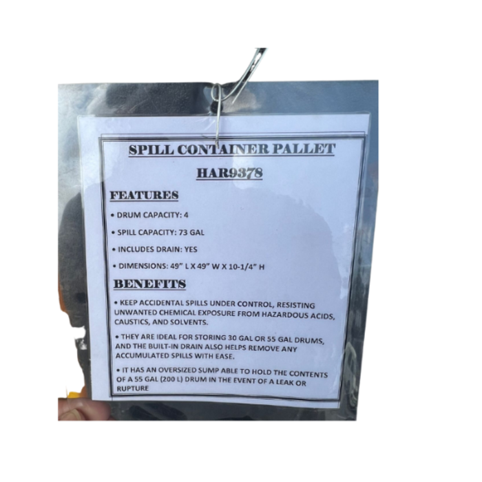 HAR9378 SPILL PALLETS-4 DRUMS-D/S