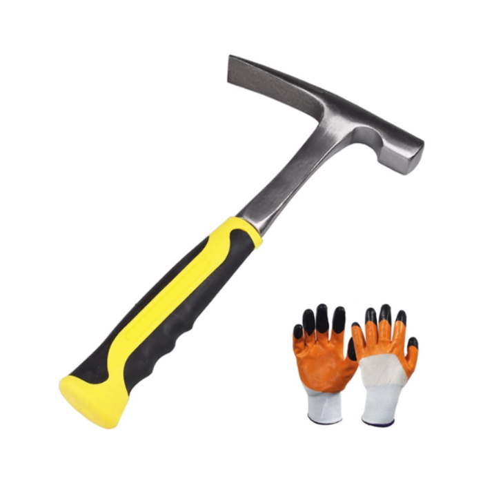 GENERAC HAR9352 GEOLOGY 32 OZ ROCK PICK HAMMER W GLOVES