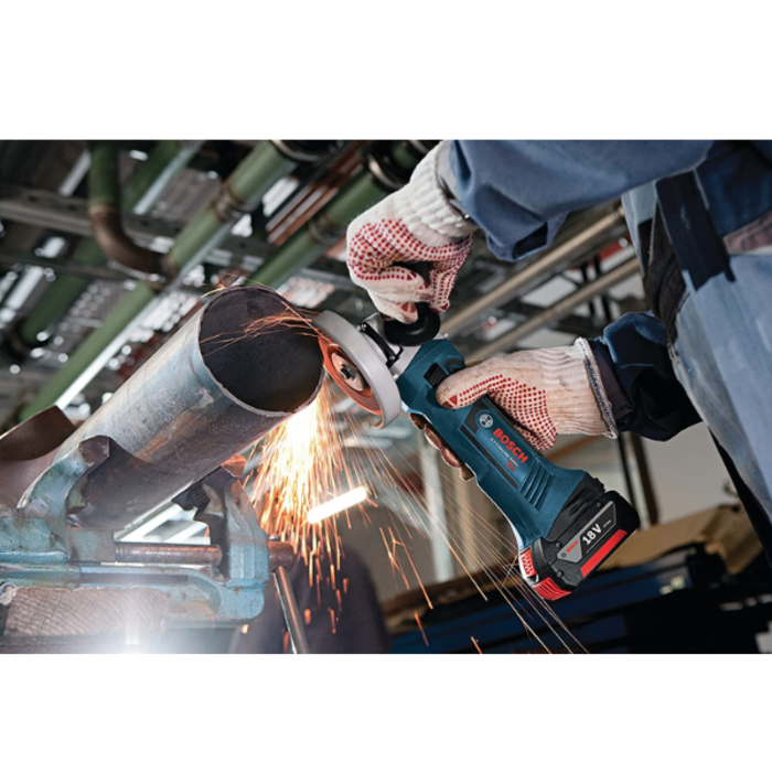 BOSCH IND4126/1/2" LITHIUM ION CORLESS GRINDER KIT 8 AH GWS18V-45B14