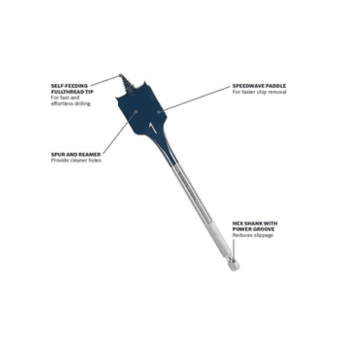 BOSCH HAR0741 BIT/SPADE 3/8" EXT. LENGTH-DLSB 1003