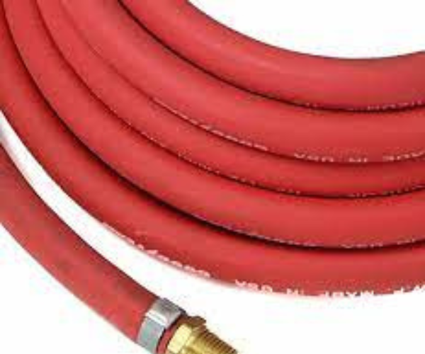 E-STAR HAR0786 3/8" RED AIR HOSE 50FT WITH 3/8" NPT FITTING AT BOTH ENDS