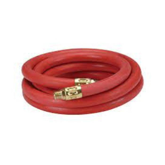 E-STAR HAR0786 3/8" RED AIR HOSE 50FT WITH 3/8" NPT FITTING AT BOTH ENDS