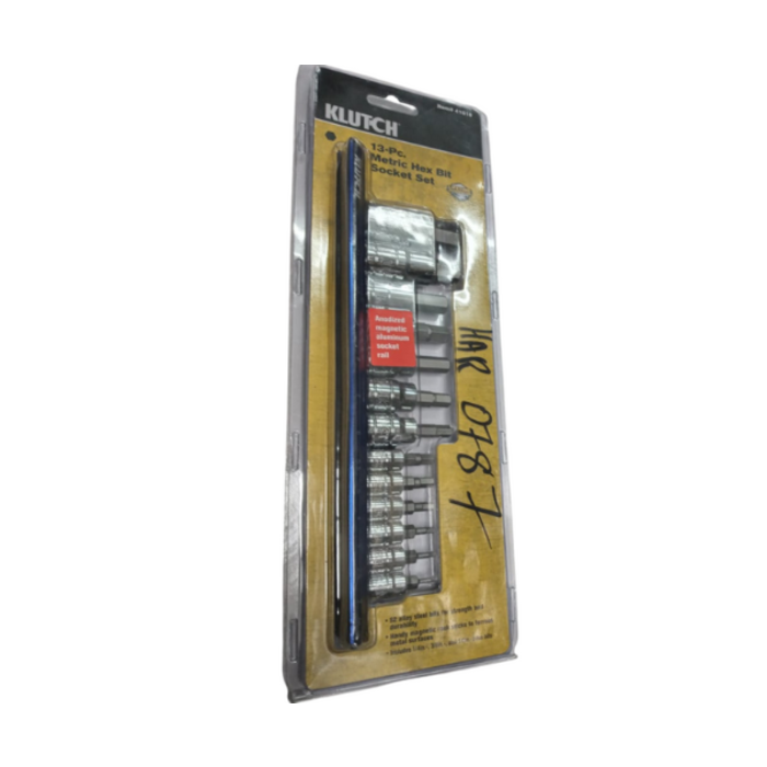 KLUTCH HAR0787 SOCKET/BIT-HEX METRIC 13PC-41518