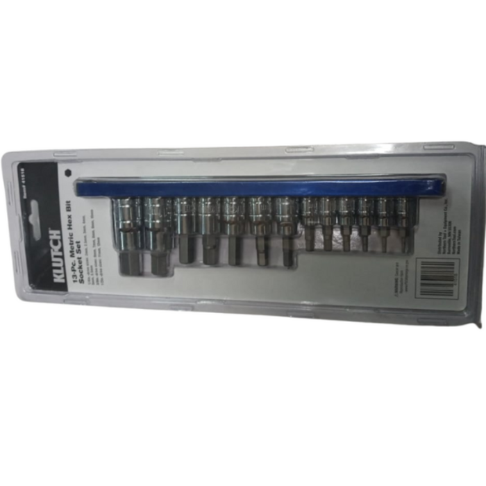 KLUTCH HAR0787 SOCKET/BIT-HEX METRIC 13PC-41518