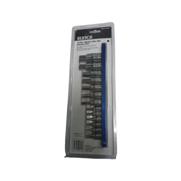 KLUTCH HAR0787 SOCKET/BIT-HEX METRIC 13PC-41518