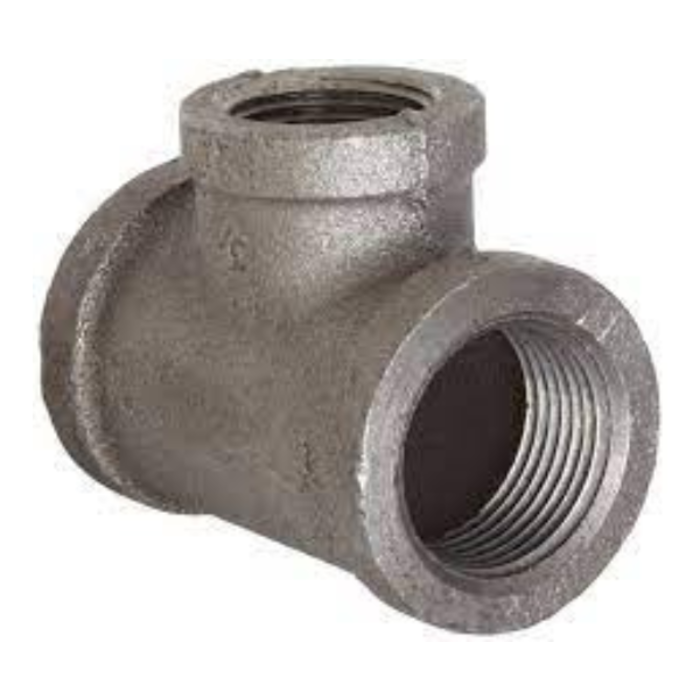 HAR0826 2-1/2" BLACK IRON TEE