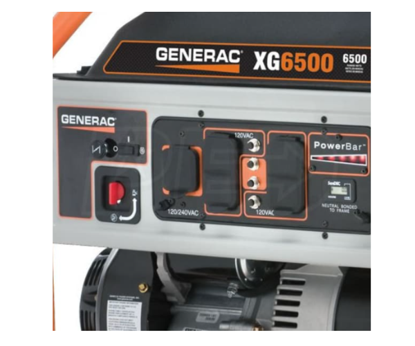 GENERAC IND4232 GENERATOR/GENERAC 6500WATTS GP6500 RECOIL START ONLY 110/220VOLTS 7672
