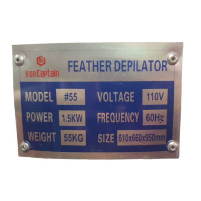 IRON CAPTAIN IND4256/CHICKEN PLUCKING MACHINE #55 110V, 60HZ