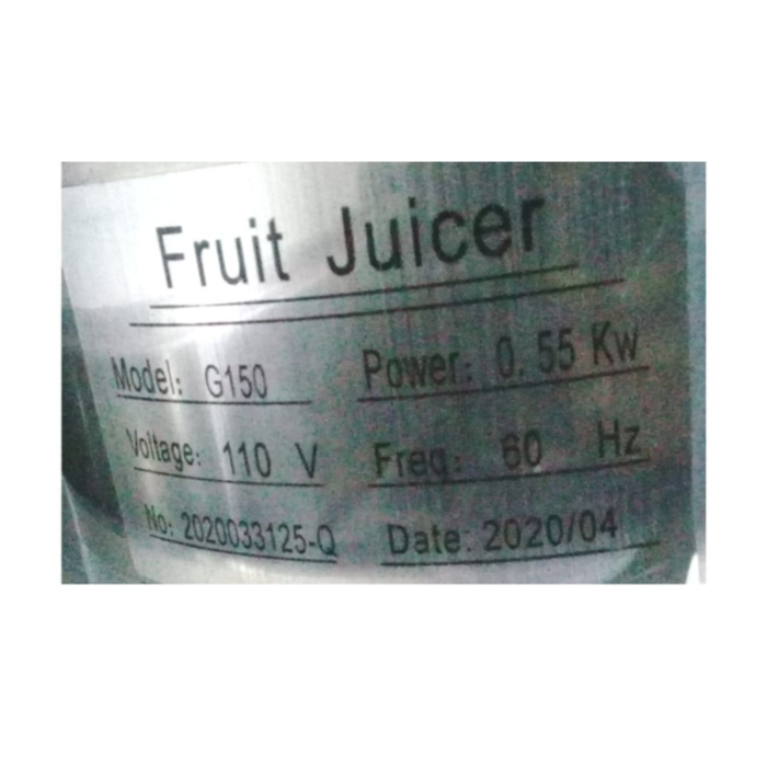 IRON CAPTAIN IND4395 FRUIT JUICER B2000,110V,60HZ--D/S