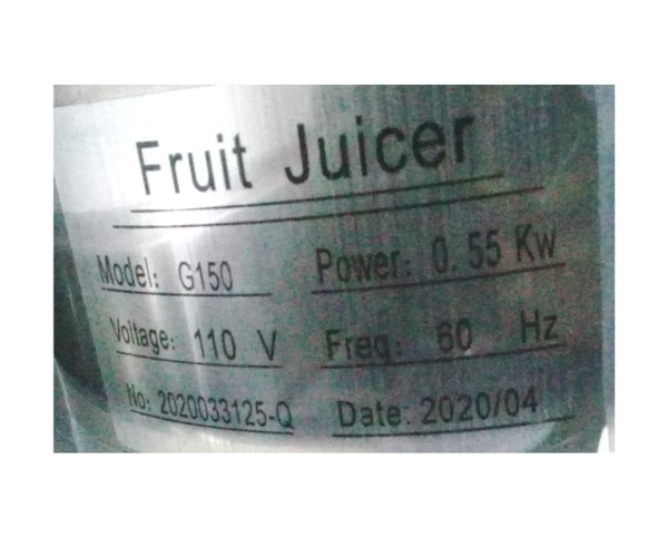 IRON CAPTAIN IND4395 FRUIT JUICER B2000,110V,60HZ--D/S