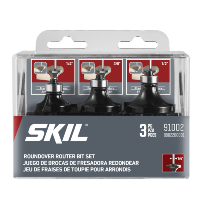 SKIL HAR9277 3 PCS SKILL ROUTER BIT SET - PART # 91002