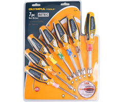 OLYMPIA TOOLS HAR9276 7 PCS METRIC NUT DRIVER SET - PART # 29-586 (OLYMPIA)
