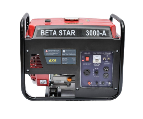BETA STAR IND5342 3000A WATTS GASOLINE GENERATOR 110/220 VOLTS 60HZ BETA STAR-D/S