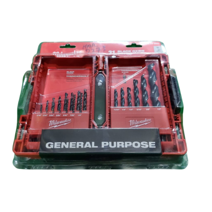 MILWAUKEE HAR9273 BLACK OXIDE DRILL SET 21PC - 110333