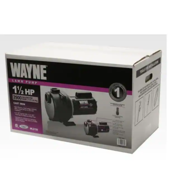 WAYNE IND5419 PUMP/SPRINKER 1-1/2HP WLS150 - WAYNE CAST IRON