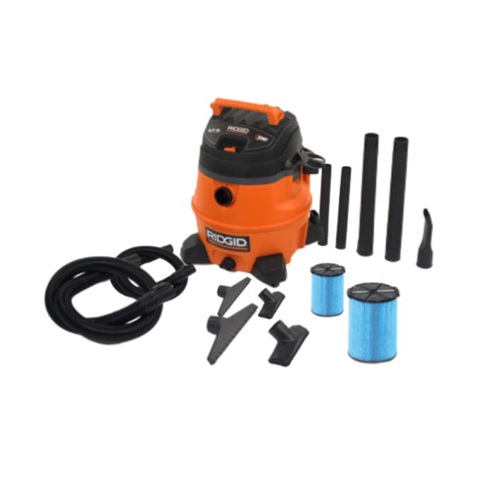 IND5436 RIGID 14 GA WET DRY VAC WITH AUTO DETAIL KIT HD1401 Silvies