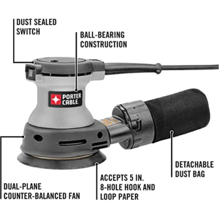 PORTER CABLE IND5444 SANDER/RANDOM 5" PORTER CABLE