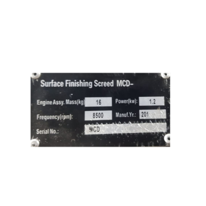 HONDA IND5491 CONCRETE SCREED WITH GX350 HONDA ENGINE, 3 METER LENGTH SCREED