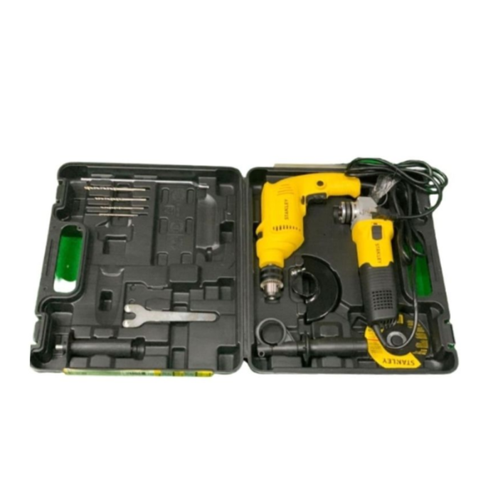 STANLEY IND5506 600W DRILL AND ANGLE GRINDER 710W SAG COMBO KIT SHG6070KA-B3 110V 60HZ