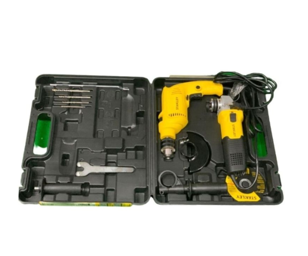 STANLEY IND5506 600W DRILL AND ANGLE GRINDER 710W SAG COMBO KIT SHG6070KA-B3 110V 60HZ
