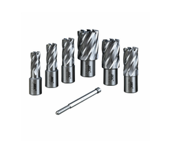 HAR9258 6 PCS WELDON SHANK 3/4'' ANNULAR CUTTING DEPTH 1'', MAG DRILL BITS KIT