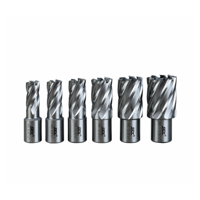 HAR9258 6 PCS WELDON SHANK 3/4'' ANNULAR CUTTING DEPTH 1'', MAG DRILL BITS KIT
