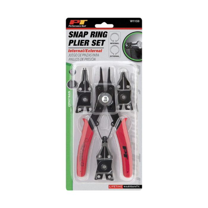 PERFORMANCE TOOL HAR9257 PERFORMANCE TOOL W1159 5-PIECE SNAP RING PLIER SET STRAIGHT