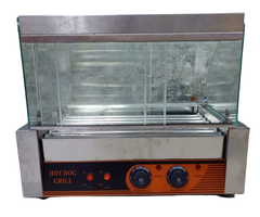 IRON CAPTAIN IND5599 HOT DOG MACHINE IR-HG5 5 TUBES/SS COVER/SLIDE GLASS DOOR 110V