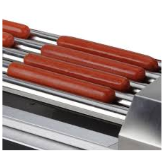 IRON CAPTAIN IND5599 HOT DOG MACHINE IR-HG5 5 TUBES/SS COVER/SLIDE GLASS DOOR 110V
