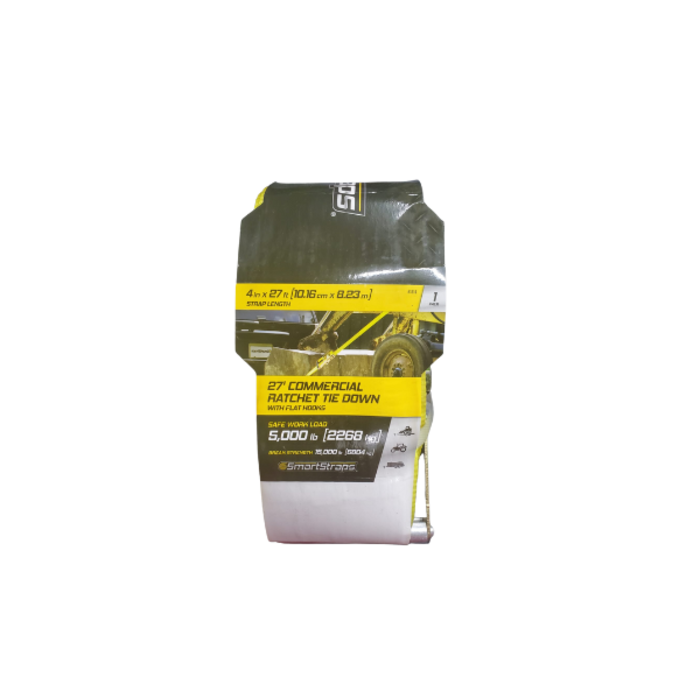 SMART STRAPS HAR3528 COMMERCIAL GRADE RATCHET TIE DOWN 4" X 27FT 45113