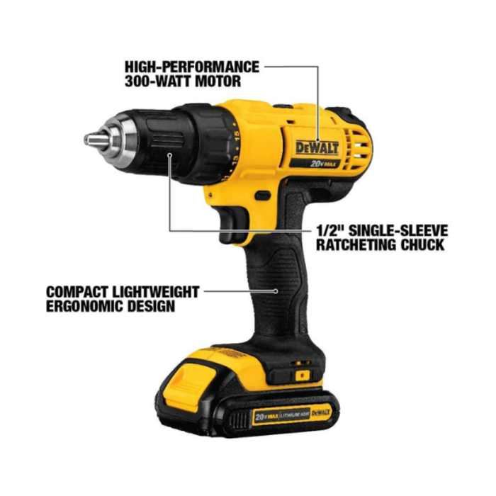 DEWALT IND5650 DEWALT 20VOLT HAMMER DRILL DCD7781D1-B3