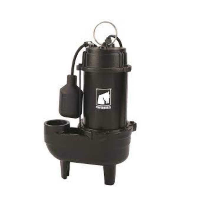 POWERHORSE IND5658 1/2HP IRONTON CAST IRON SEWAGE PUMP 2" 107792