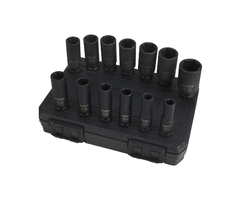 KLUTCH HAR3994 KLUTCH CHROME MOLY 1/2" DEEP IMPACT SOCKET 13PC 41410