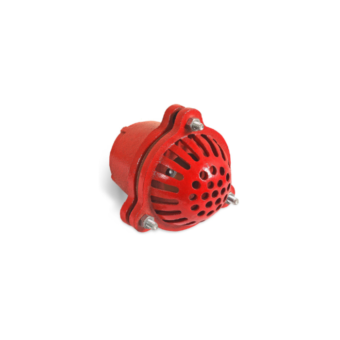 HAR6521 VALVE/FOOT METAL RED 4" WITH FEMALE NPT THREADS