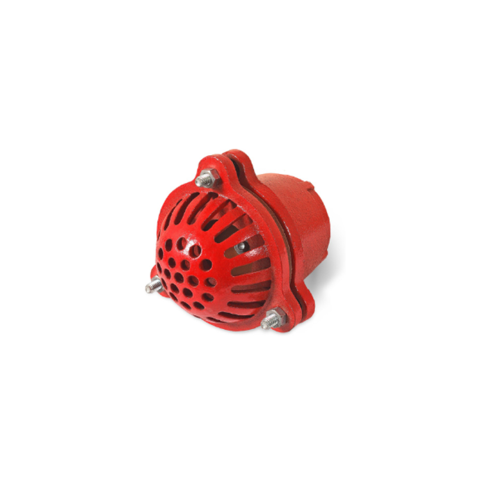 HAR6521 VALVE/FOOT METAL RED 4" WITH FEMALE NPT THREADS