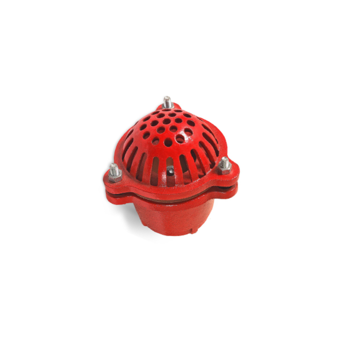 HAR6521 VALVE/FOOT METAL RED 4" WITH FEMALE NPT THREADS