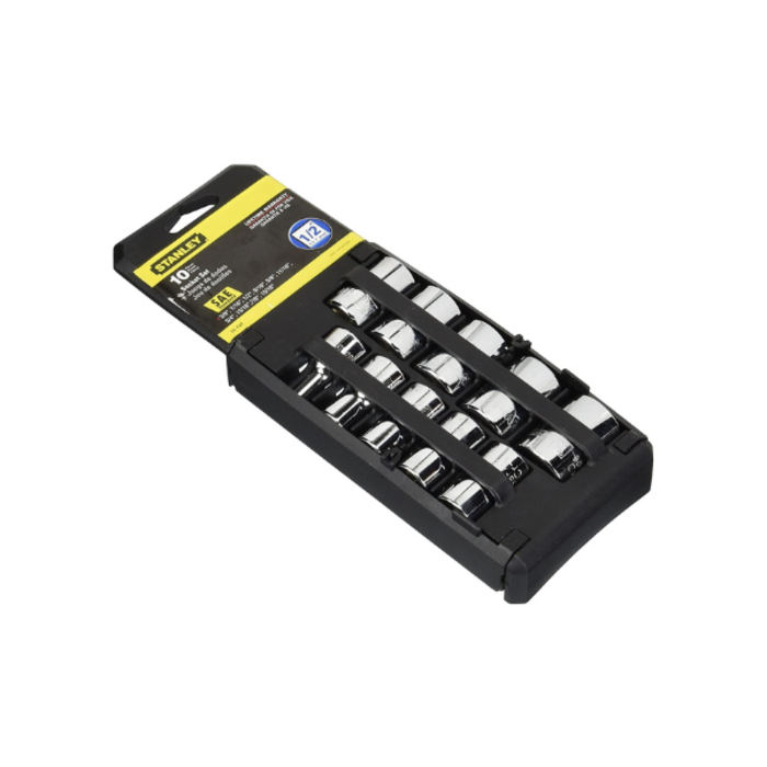 STANLEY HAR7127 SOCKET/DRIVE SAE 10PC 1/2"